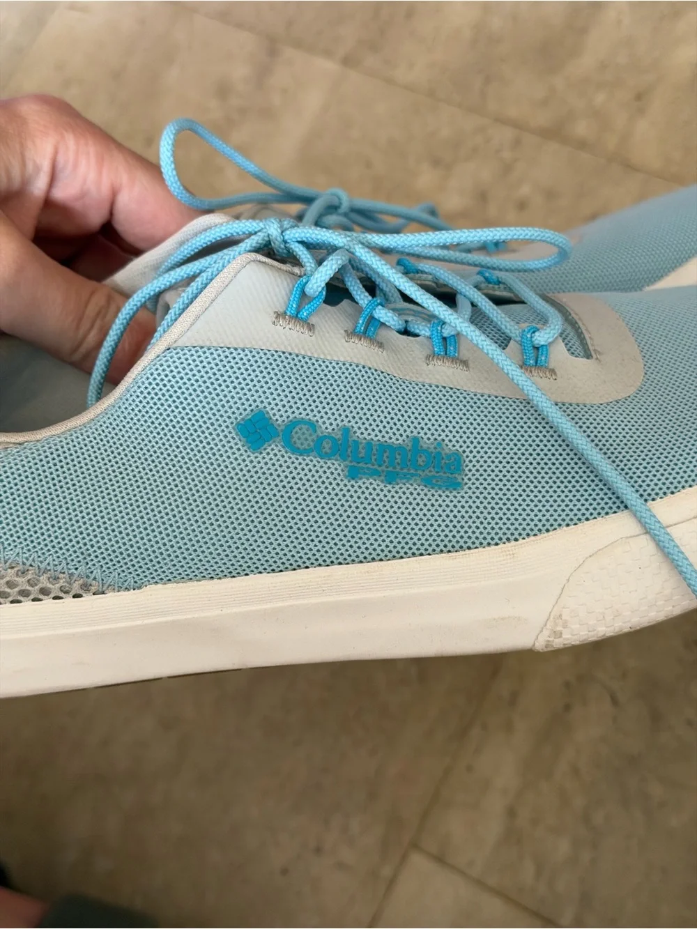 Columbia PFG Light Blue Lace-Up Water Sneakers